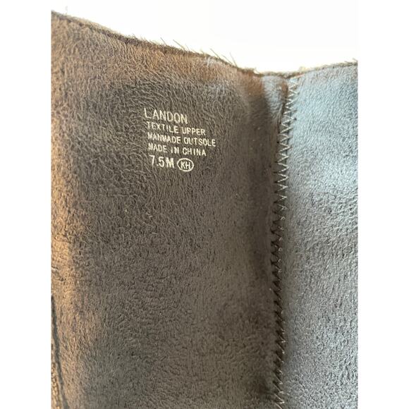 Solely Black By BKE Landon Tall Lace Back Heel Boots Knee High Size 7.5 Taupe - Picture 4 of 16